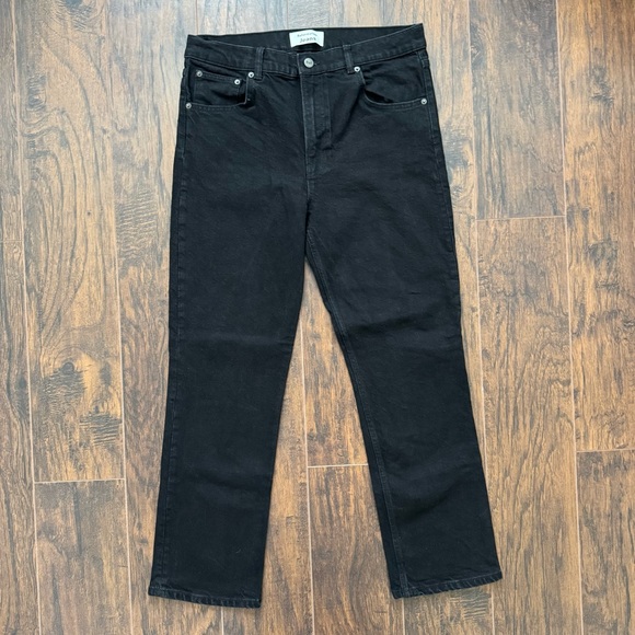 Reformation Denim - Reformation Size 31 Black Straight Leg High Rise Jeans